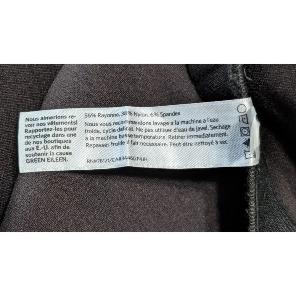 Eileen Fisher Womens Slim Pant XL Black Rayon Nylon Spandex Heavyweight - Picture 12 of 15
